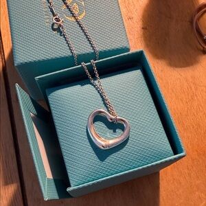 Tiffany & Co. Silver Open Heart Necklace